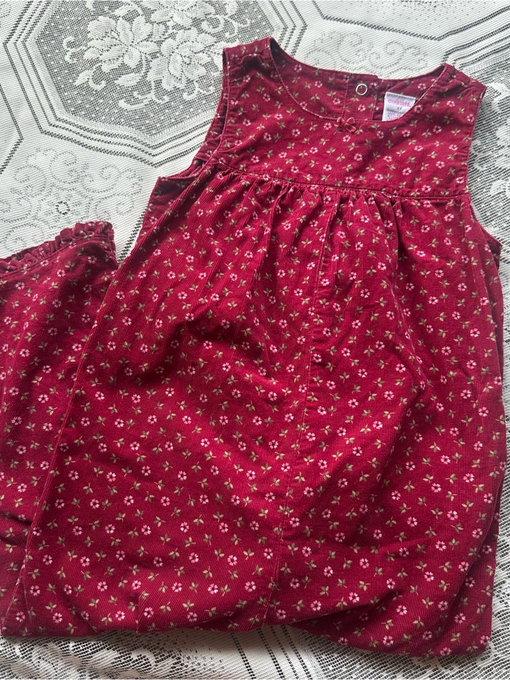 Vintage Gymboree Floral Corduroy Toddler Jumper 3T